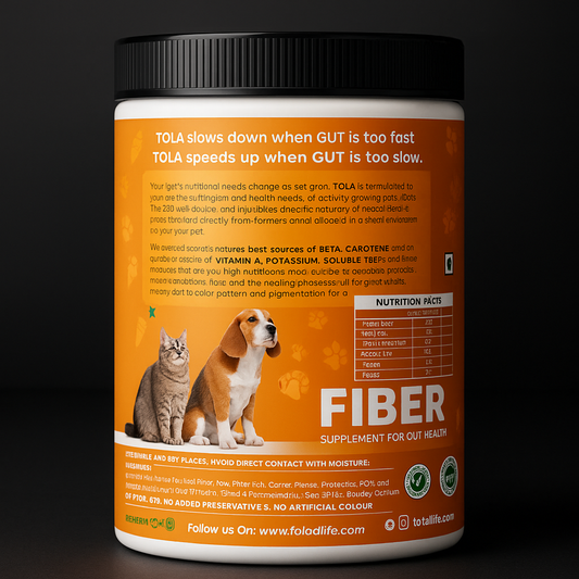Pet Fiber Supplement with Carrot Flavour - 100 g